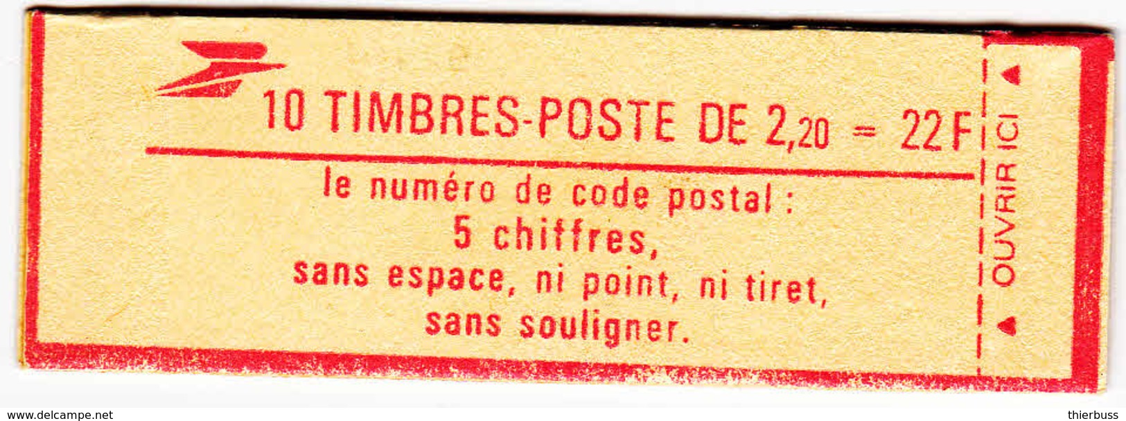 Liberté 2f20 Rouge Carnet Fermé 10 Timbres Confectionneuse 9 N° D'ordre Et Repére Electronique - Andere & Zonder Classificatie