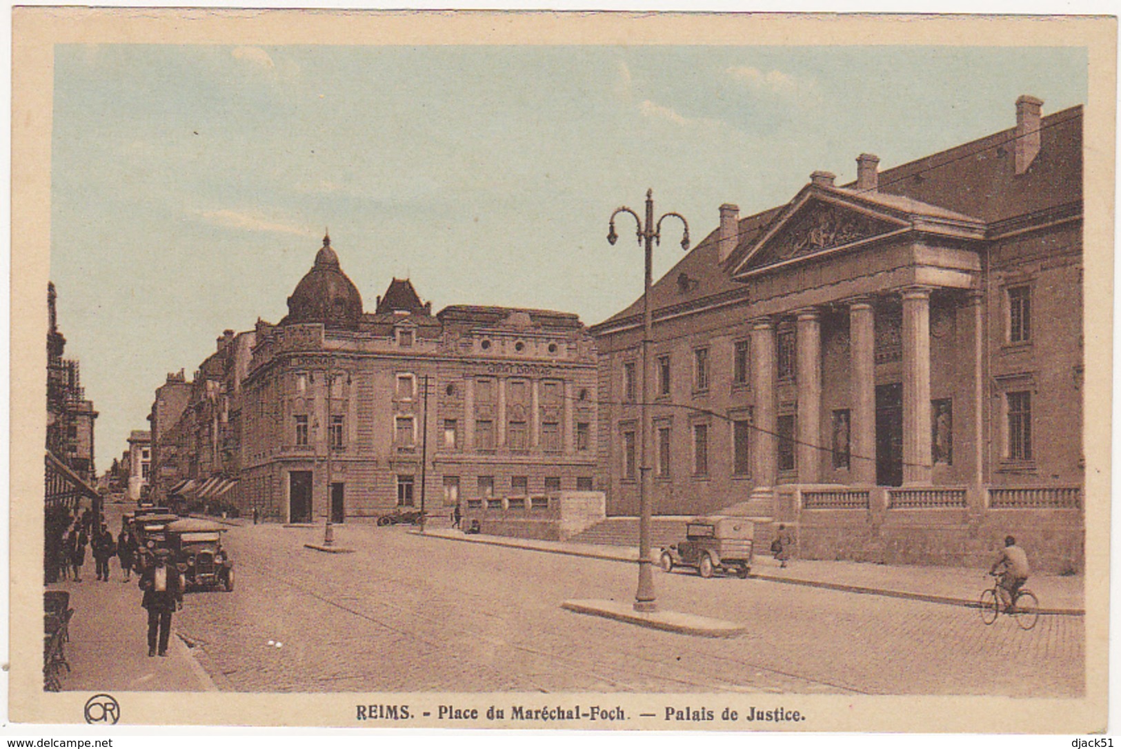 51 - REIMS (Marne) - Place Du Maréchal-Foch - Palais De Justice - Voitures - Années 20-30 - Reims
