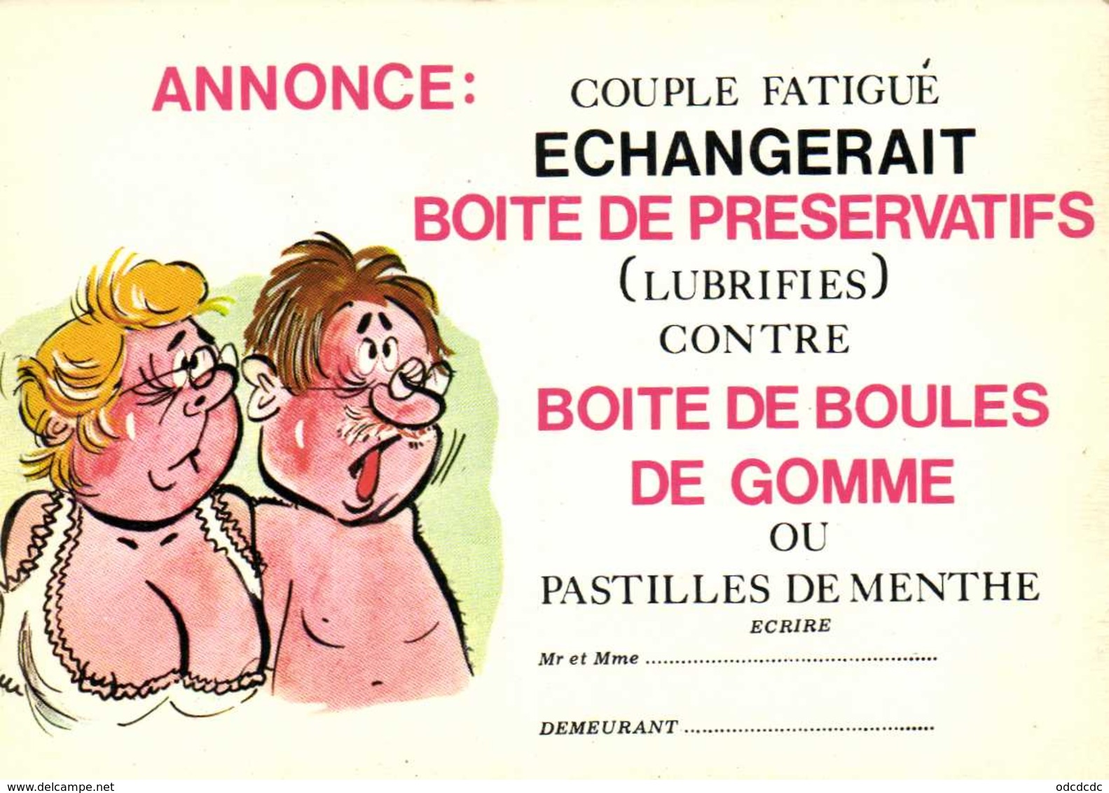 DESTOCKAGE BON LOT 100 CP "HUMOUR" (Toutes scanées )