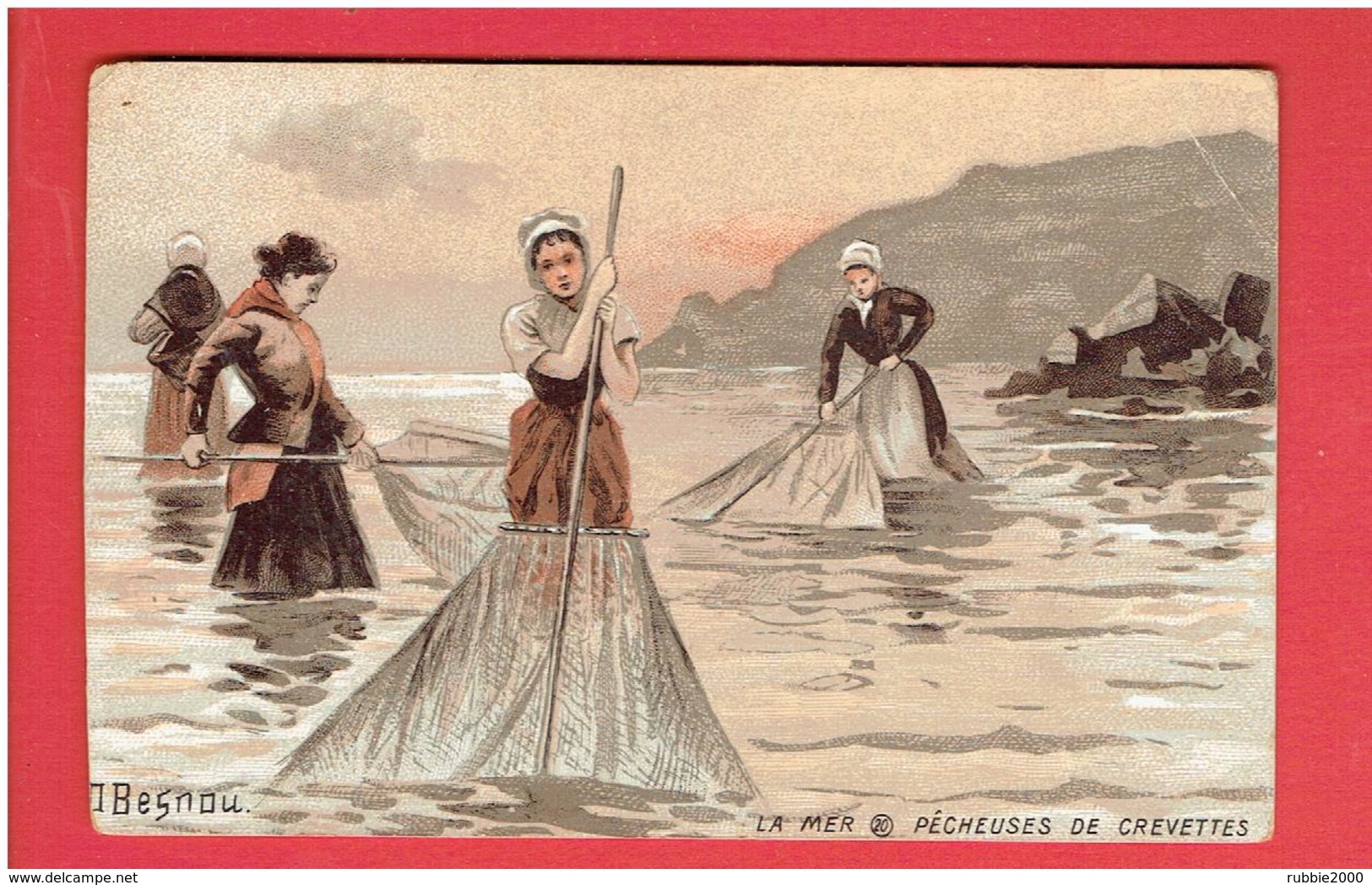 BOUCHAIN PRES CAMBRAI MOKA ET CHICOREE DOCTEUR LERVILLES LA MER PECHEUSES DE CREVETTES CARTE EN BON ETAT - Bouchain