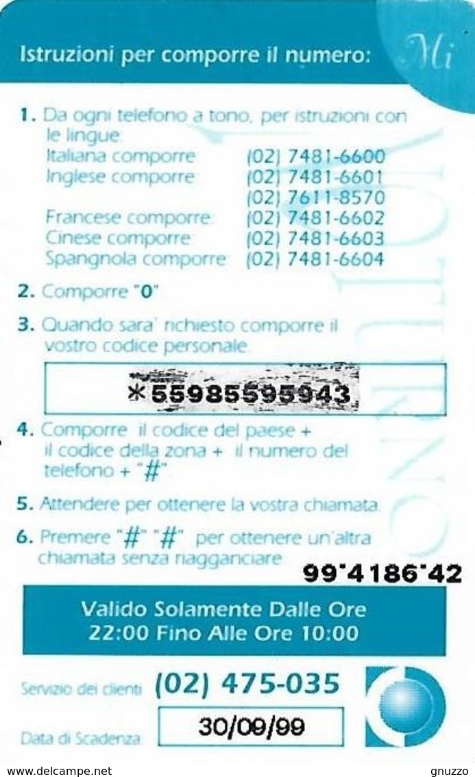 ITALIA -CARTA PREPAGATA- NOTURNO - [2] Sim Cards, Prepaid & Refills