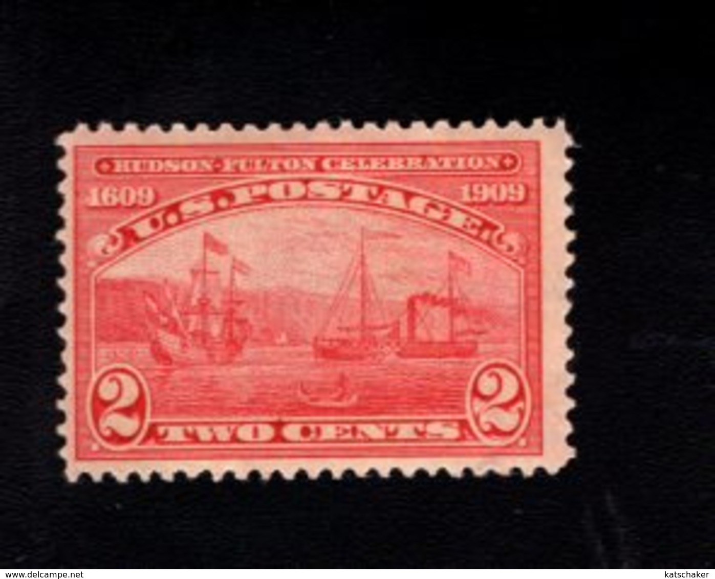 802649474 1909 SCOTT 372 POSTFRIS MINT  NEVER HINGED EINWANDFREI (XX) HUDSON FULTON CELEBRATION ISSUE - Unused Stamps