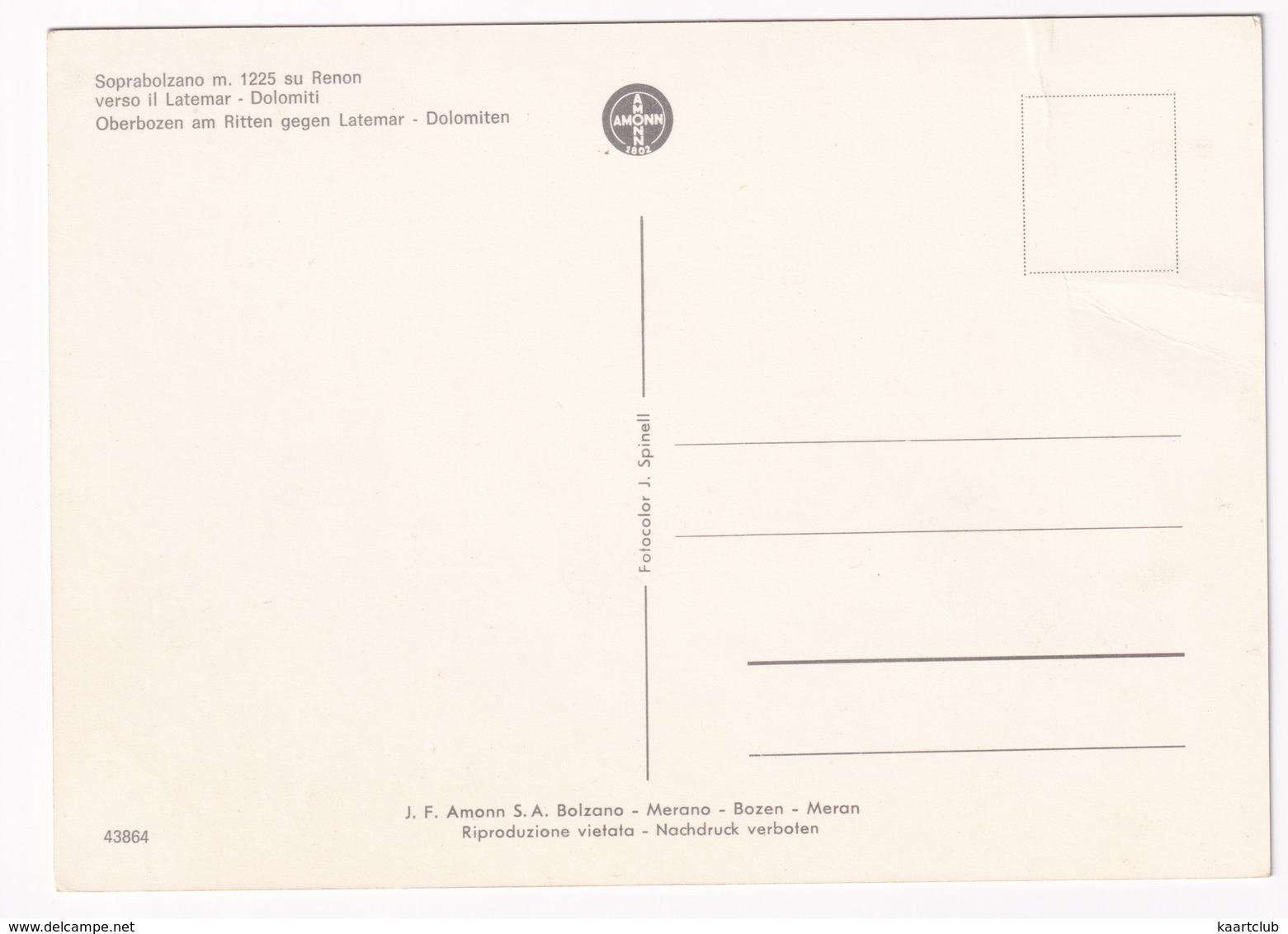 Soprabolzano M. 1225 Su Renon Verso Il Latemar - Dolomiti - Oberbozen Am Ritten - (Italia) - Bolzano (Bozen)