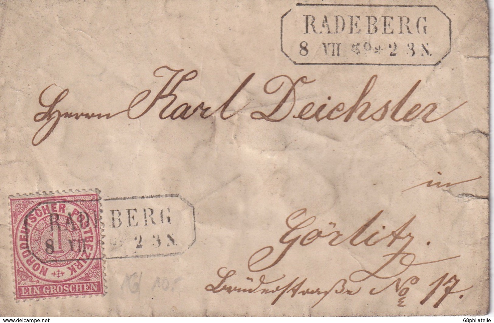 NORDDEUTSCHER BUND LETTRE DE RADEBERG - Other & Unclassified