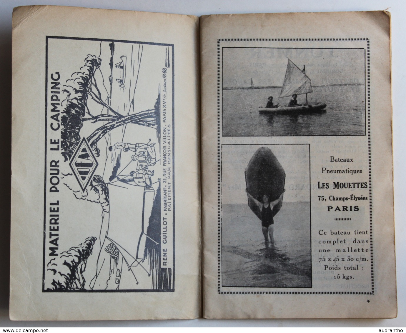 Livre 1930 Guides Du Canoëiste Rivières De France XXV Canoé Et Campng - 1901-1940