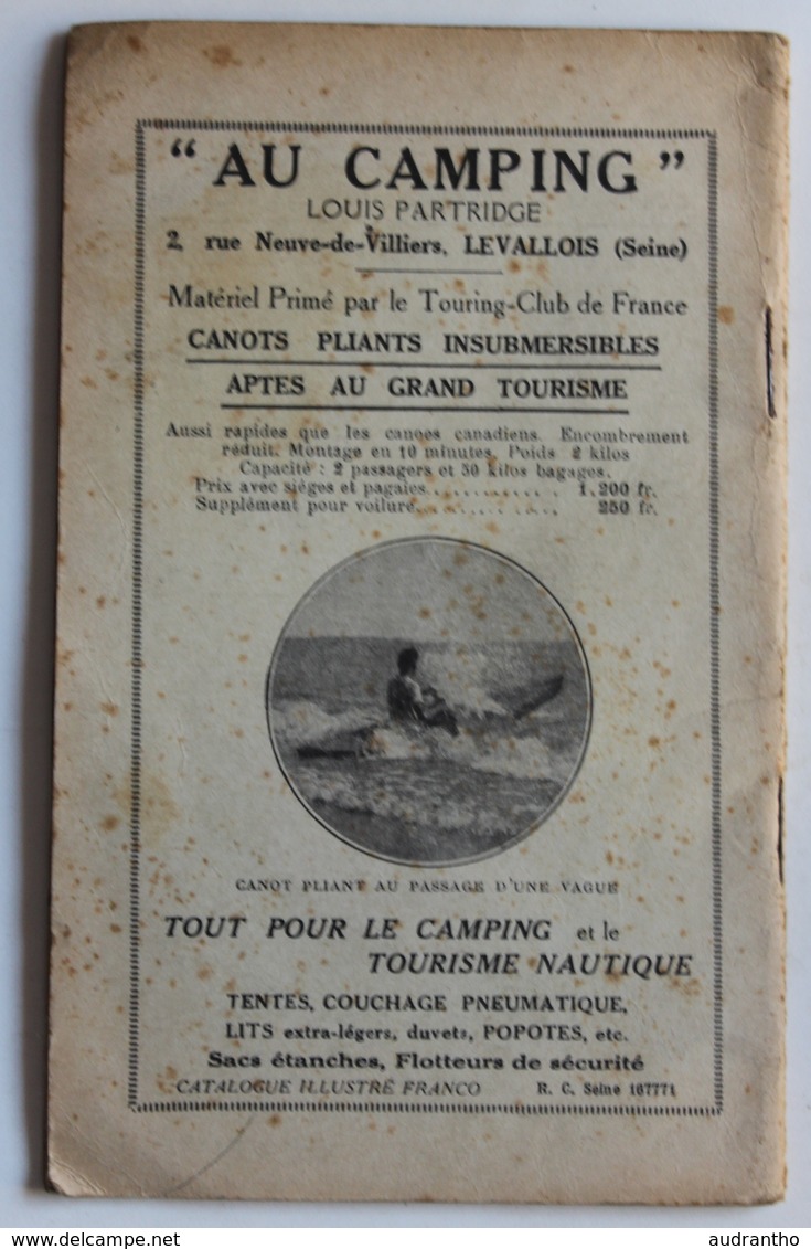 Livre 1930 Guides Du Canoëiste Rivières De France XXV Canoé Et Campng - 1901-1940