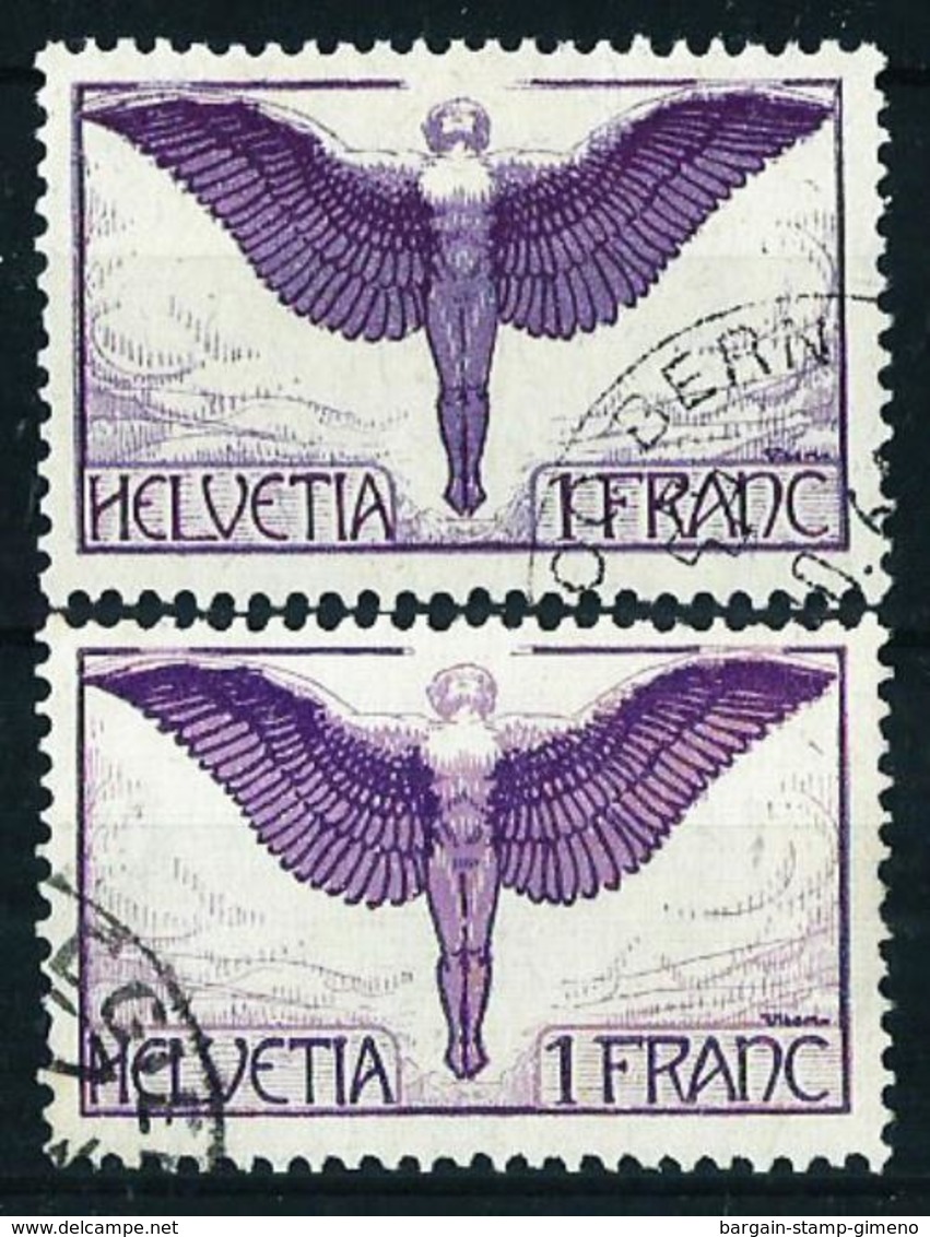 Suiza Nº A-12/12a (papel Ordinario Y Gofre) USADO - Used Stamps