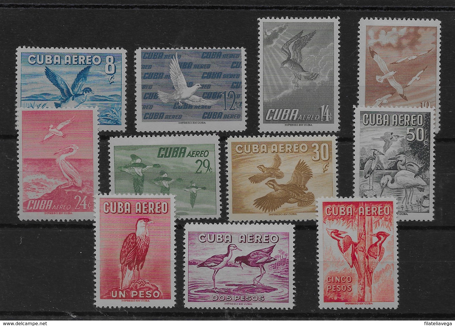 Serie De Cuba Nº Yvert A-135/45 * - Airmail