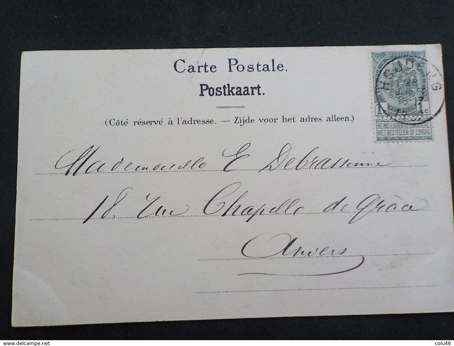 1902 CP Animée Charrette Chevaux De Trait La Louvière La Passerelle Hôtel Usmar Billemont Série  N° 40 - La Louvière