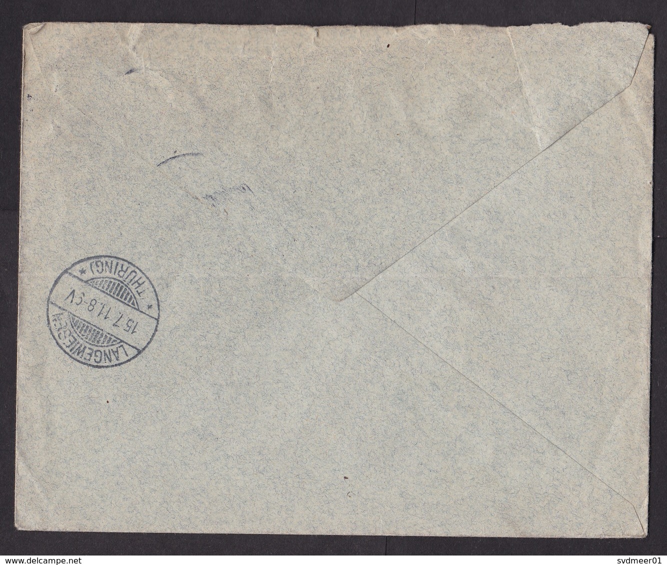 Denmark: Registered Reimbursement Cover To Germany, 1911, 2 Stamps, Triangle Label, Effekten Bank, Rare (minor Damage) - Covers & Documents