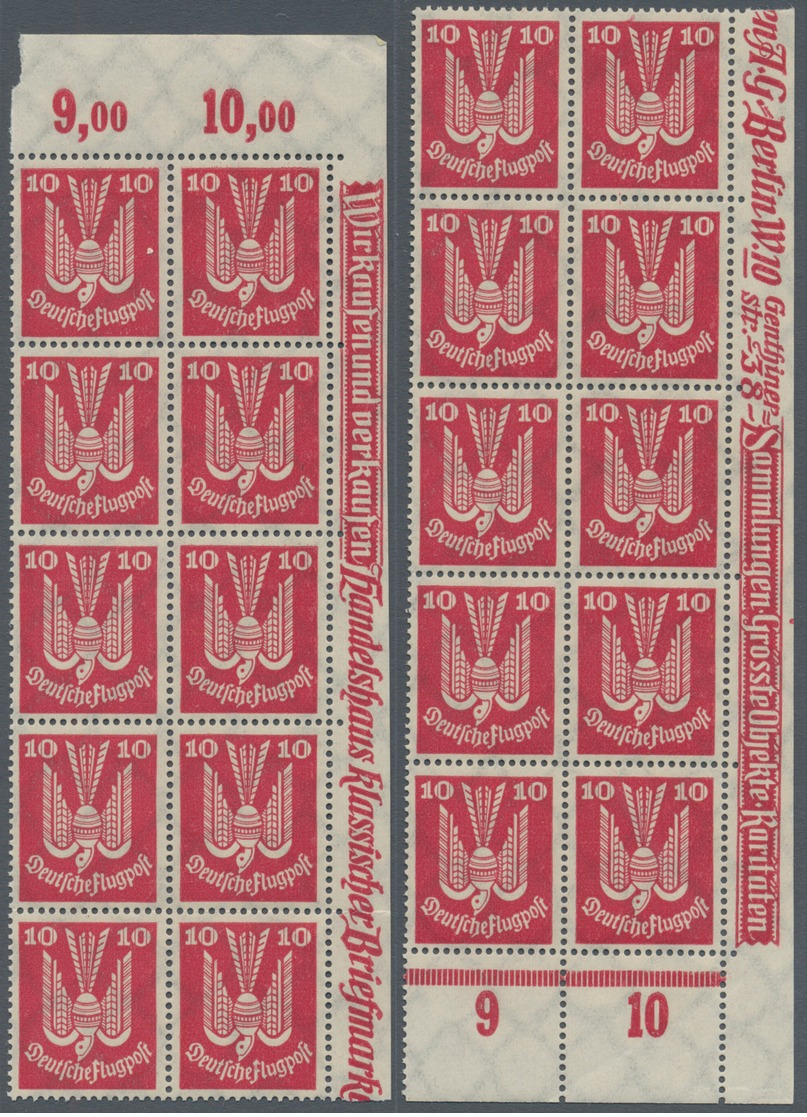 Deutsches Reich - Weimar: 1924. Flugpost Holztaube (IV): 20 Komplette, Postfrische Sätze, In Einheit - Unused Stamps