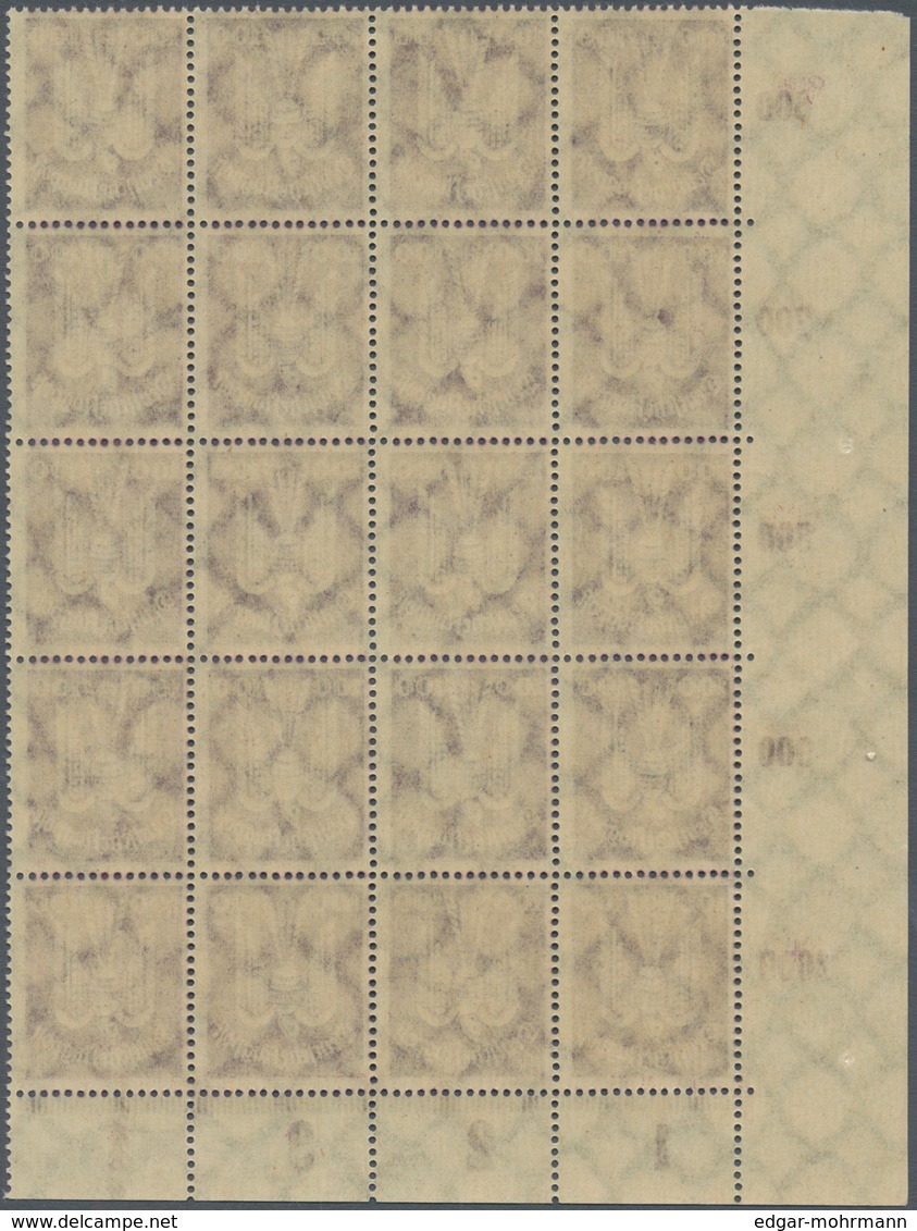 Deutsches Reich - Weimar: 1924. Flugpost Holztaube (IV): 20 komplette, postfrische Sätze, in Einheit