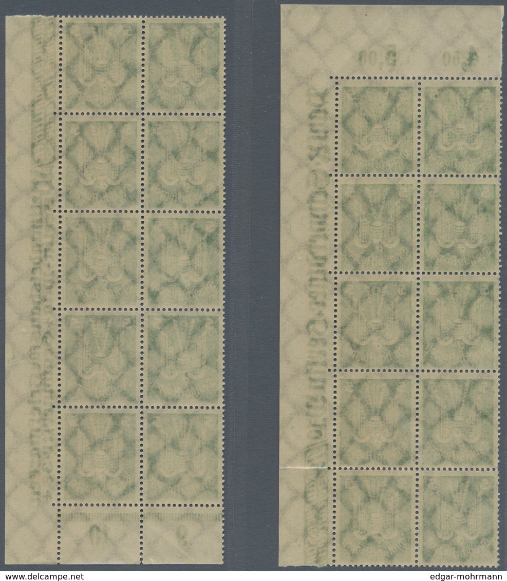 Deutsches Reich - Weimar: 1924. Flugpost Holztaube (IV): 20 komplette, postfrische Sätze, in Einheit