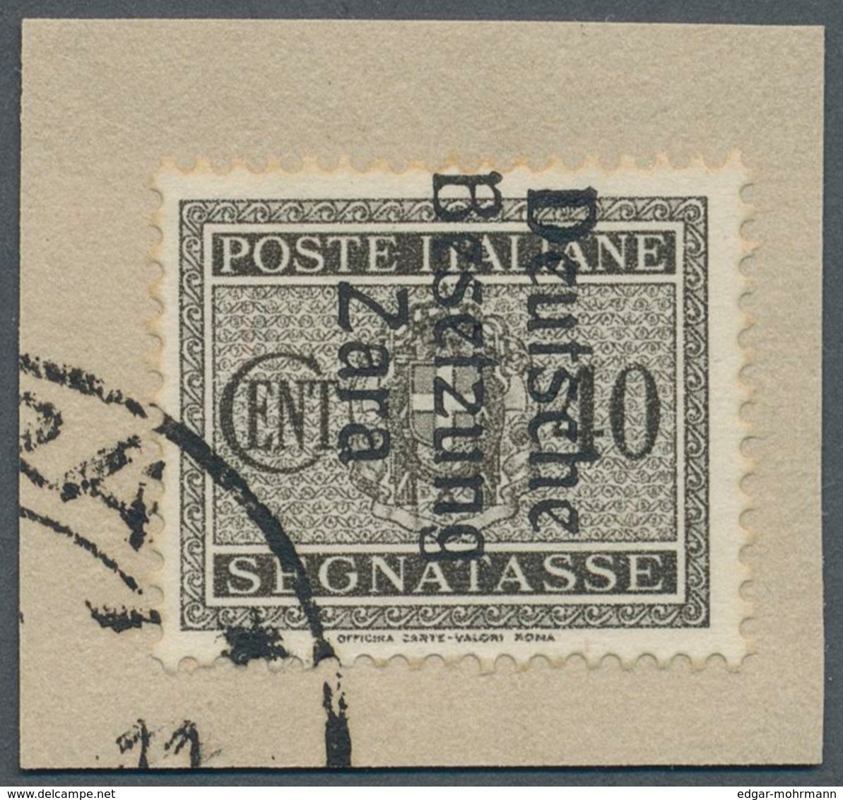 Dt. Besetzung II WK - Zara - Portomarken: 1943, 40 C Olivschwarz, Aufdruck Type IV, Entwertet Mit Te - Besetzungen 1938-45