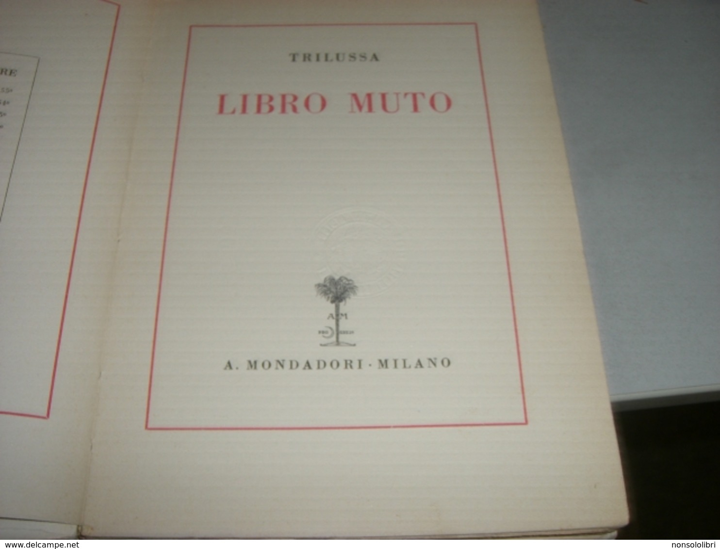 LIBRO TRILUSSA LIBRO MUTO-ILLUSTRATO DA CISARI 1935 - Libri Antichi