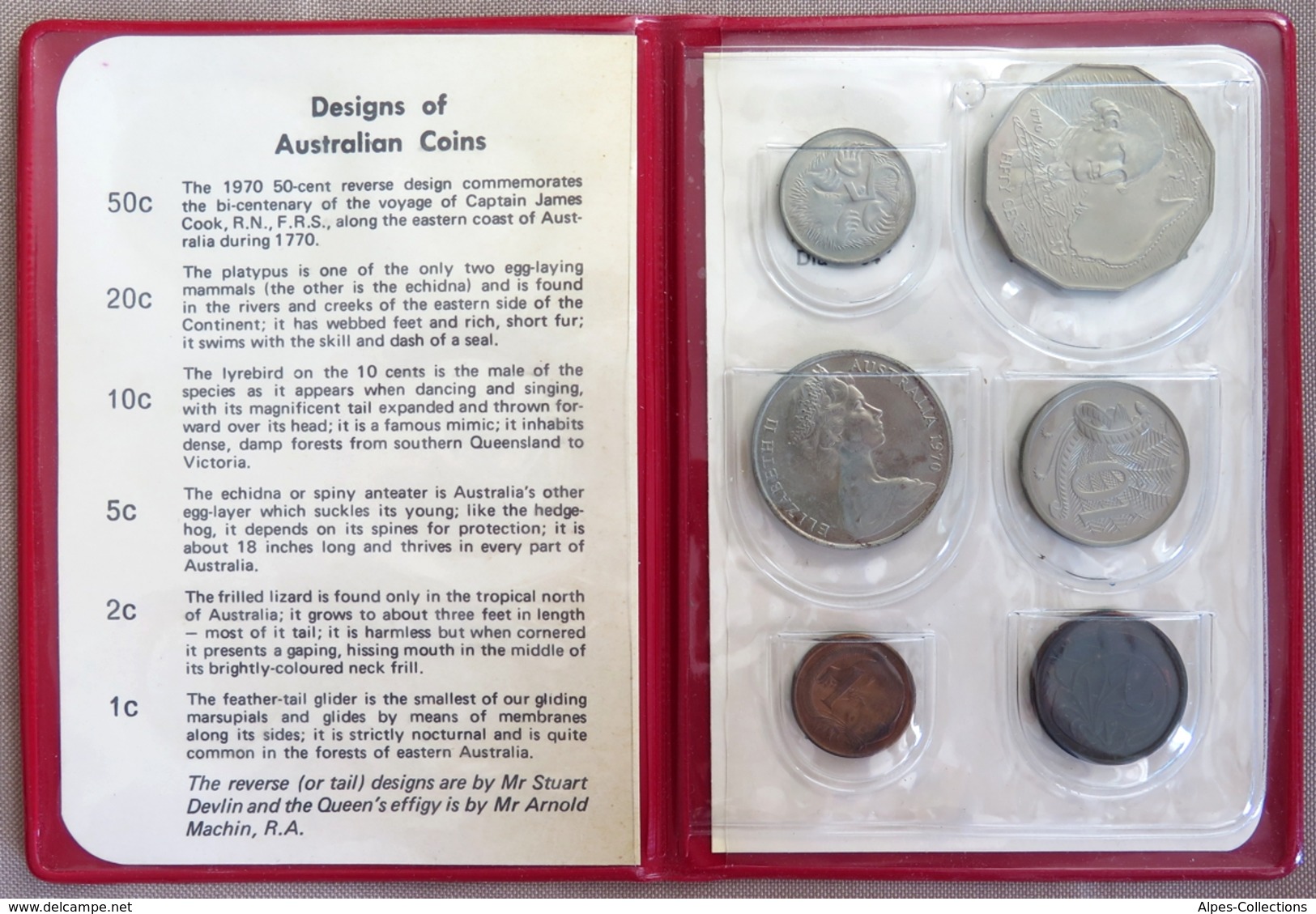 AUSX01 - AUSTRALIE - 1970 Royal Australian Mint Coin Set UNC - Mint Sets & Proof Sets