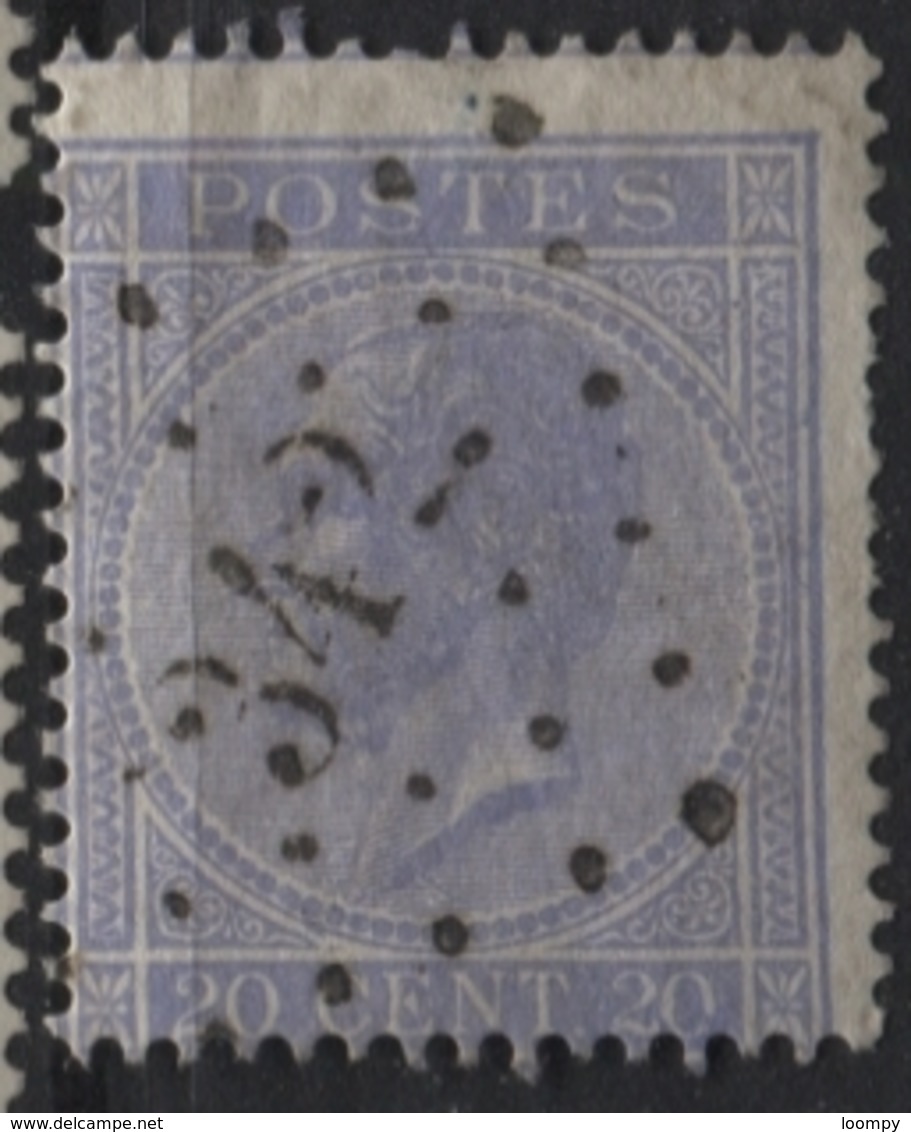 N°18 Obl. LP 342 STAVELOT. Coba 5€. TB - 1865-1866 Profil Gauche