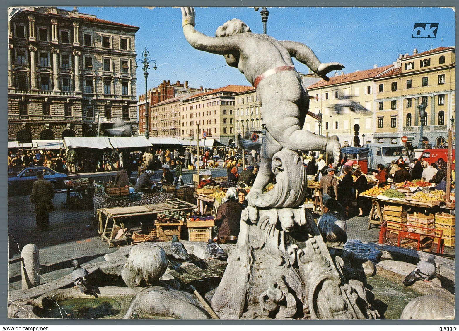 °°° Cartolina - Trieste Piazza Ponte Rosso Viaggiata °°° - Trieste