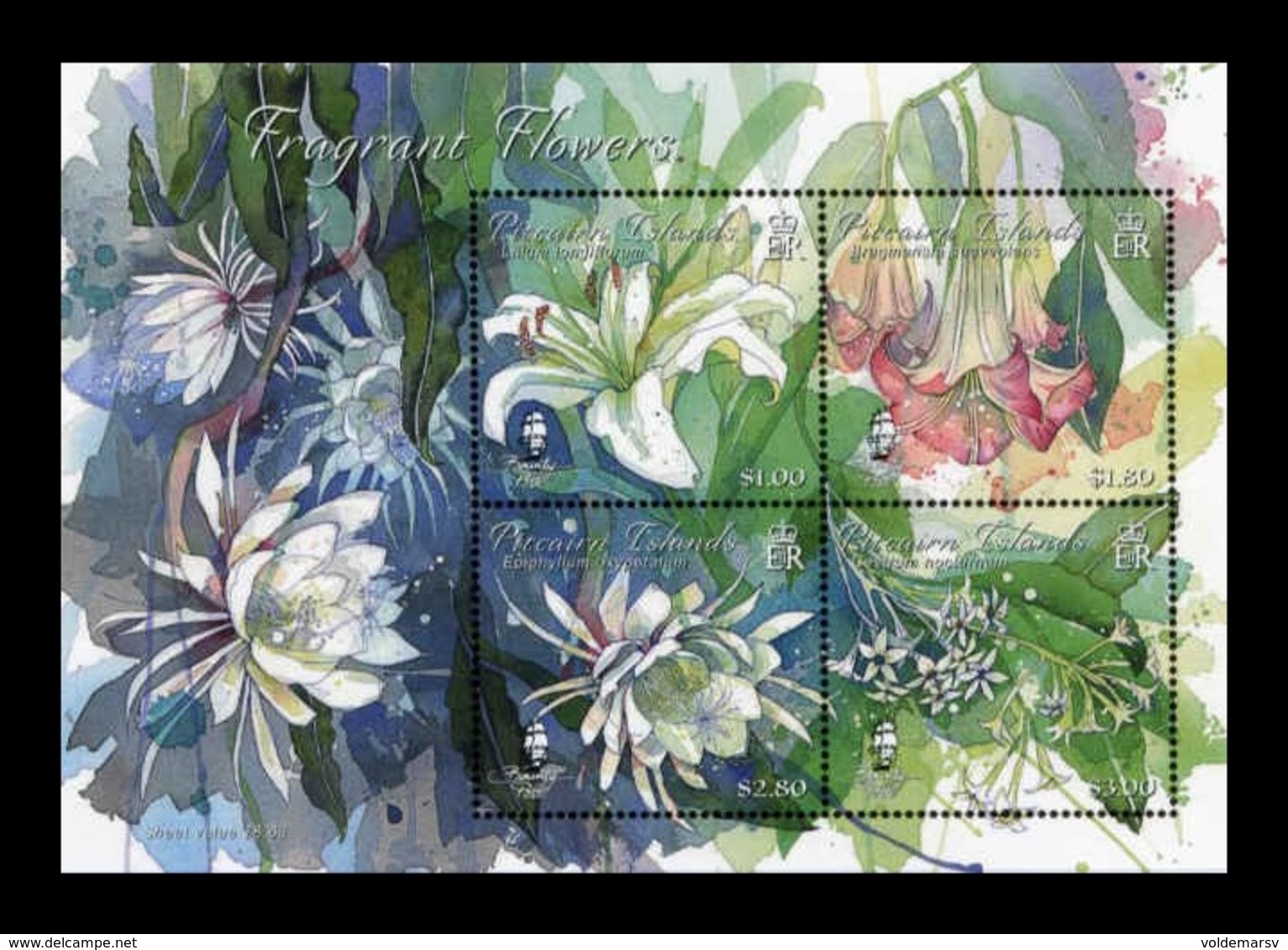 Pitcairn Islands 2019 Mih. 1052/55 (Bl.76) Flora. Fragrant Flowers MNH ** - Pitcairneilanden