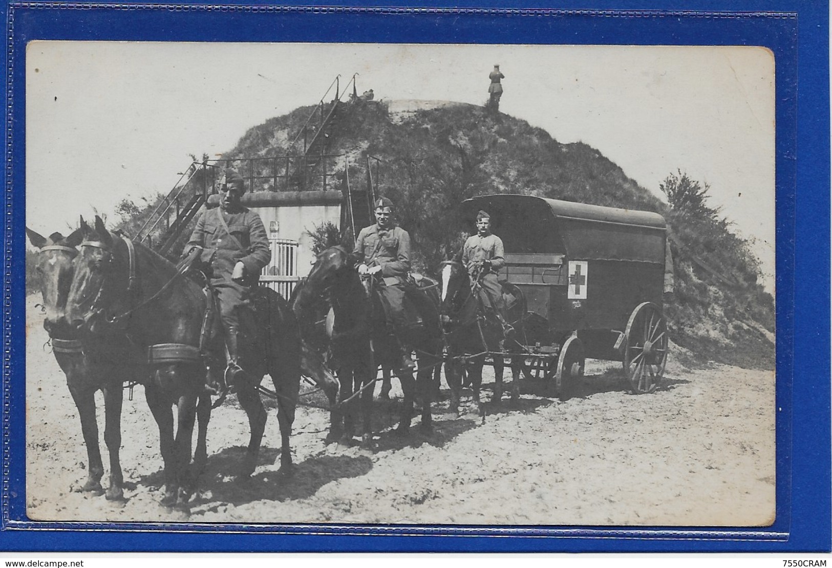 BRASSCHAAT: FOTOKAART-SOLDATEN-MILITAIRE-ROOD-KRUIS-ZIEKENWAGEN - Brasschaat