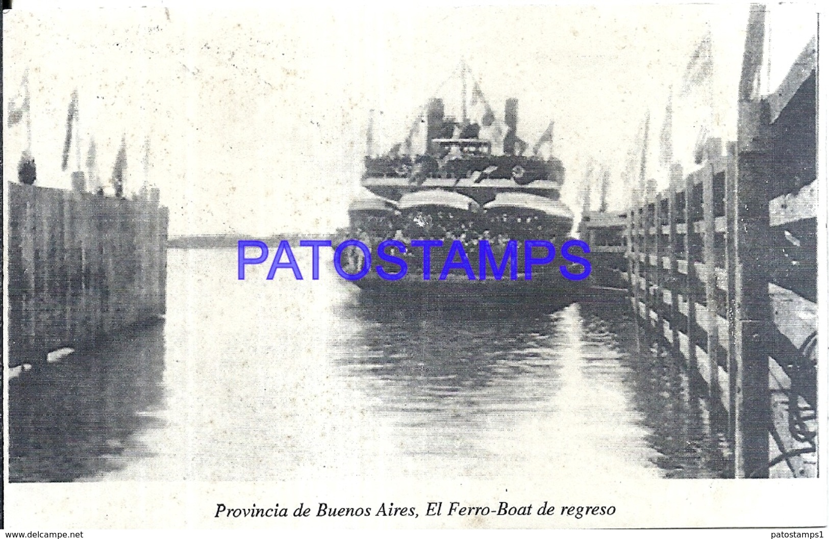 116048 ARGENTINA BUENOS AIRES EL FERRO BOAT DE REGRESO POSTAL POSTCARD - Argentine