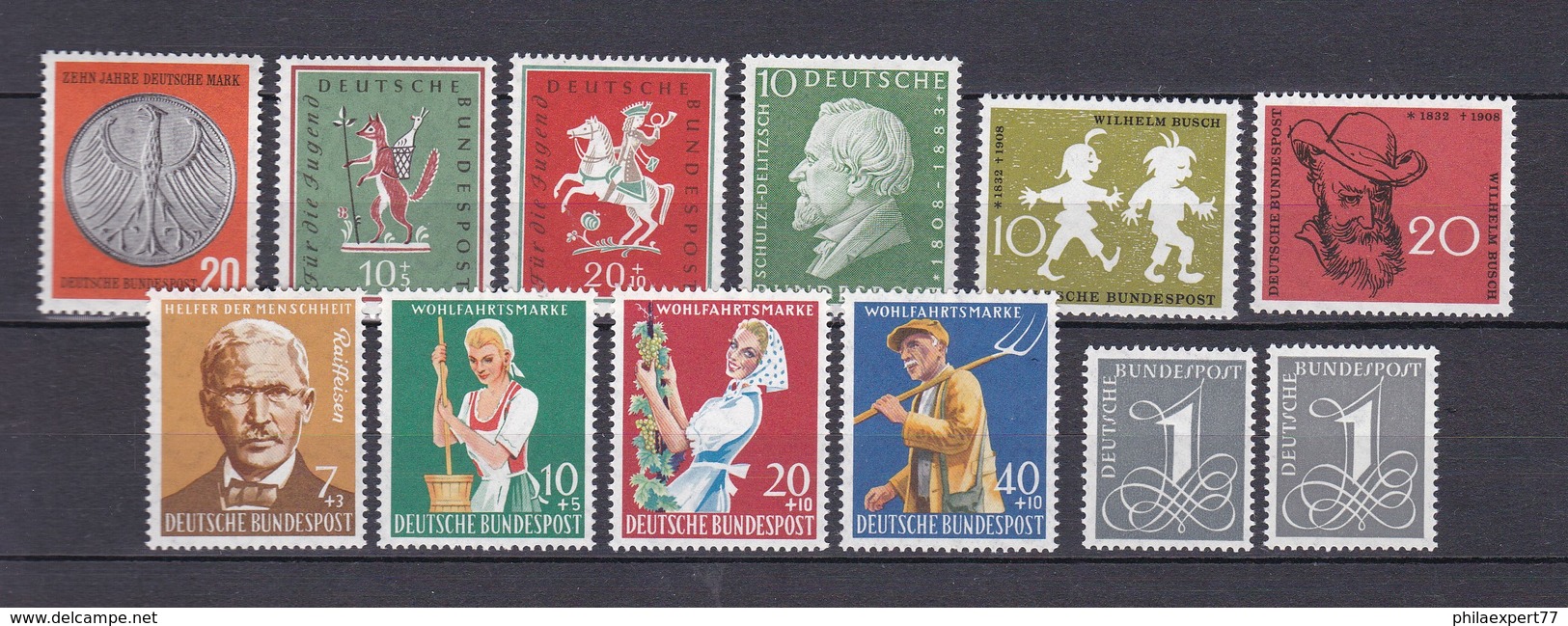 BRD - 1955/58 - Sammlung - 18 Euro - Ungebraucht