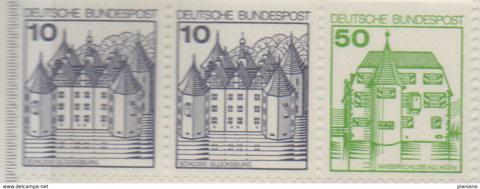 PIA - GERMANIA - 1982 : Uso Corrente - Castelli Di Glucksburg E Di Inzlingen - (Yv 762b X2 + 877b) - Castillos