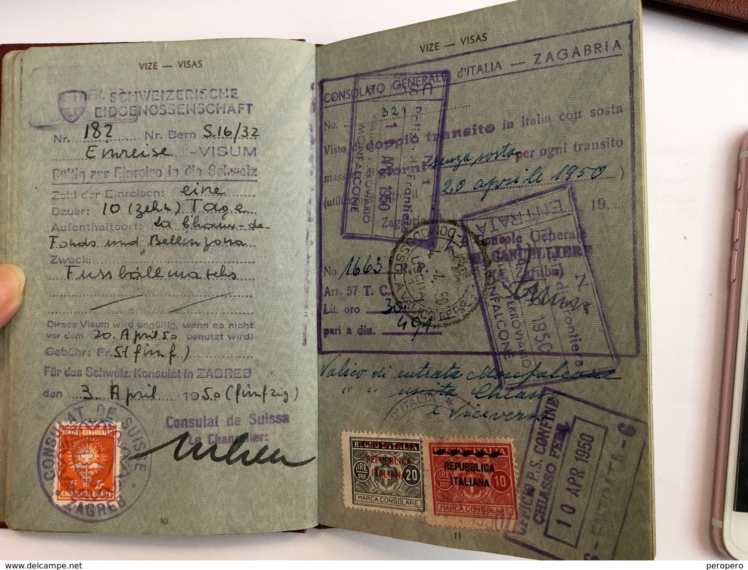 PASSPORT   REISEPASS  PASSAPORTO   PASSEPORT FNRJ   JUGOSLAVIJA  YUGOSLAVIA 1950 VISA TO: AUSTRIA, GERMANY, Switzerland, - Documentos Históricos