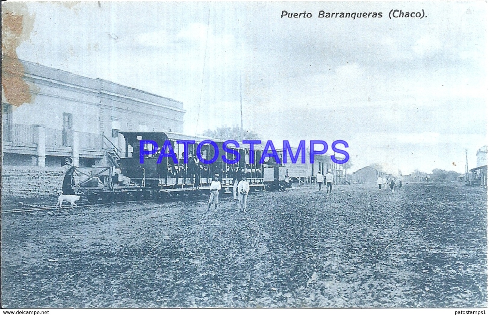 116060 ARGENTINA CHACO PUERTO BARRANQUERAS TREN TRAIN DAMAGED POSTAL POSTCARD - Argentine