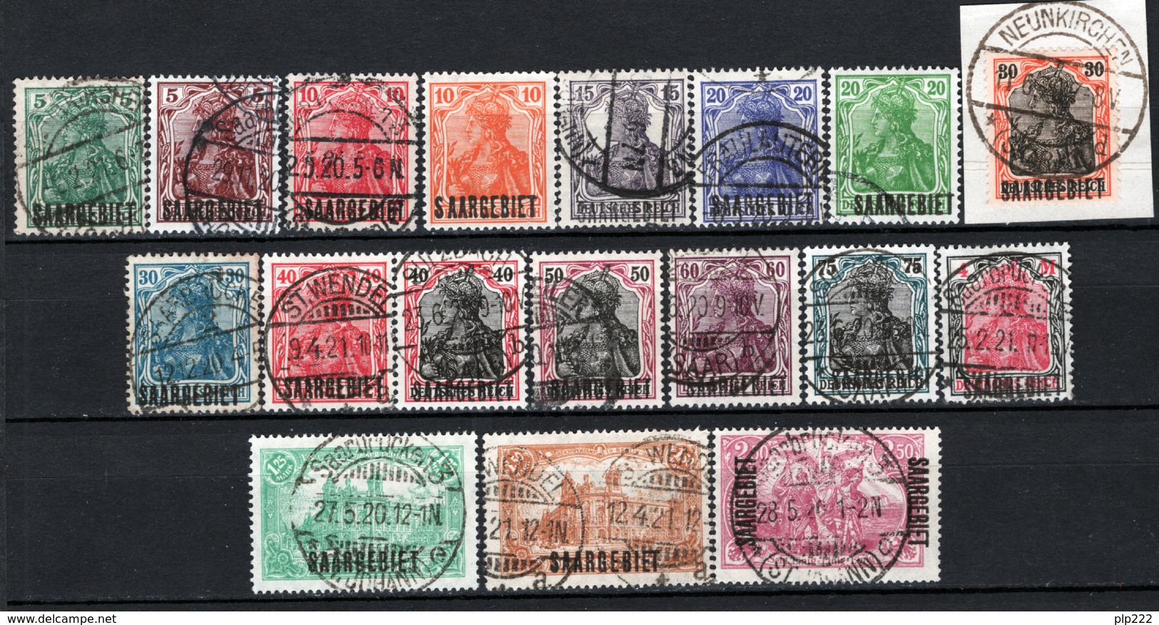 Sarre 1920 Unif.32/49 O/used VF/F - Usati