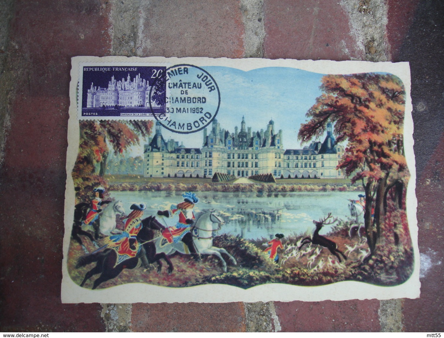 1952 Chateau Chambord 1 Er Jour Carte Maximum - 1950-1959