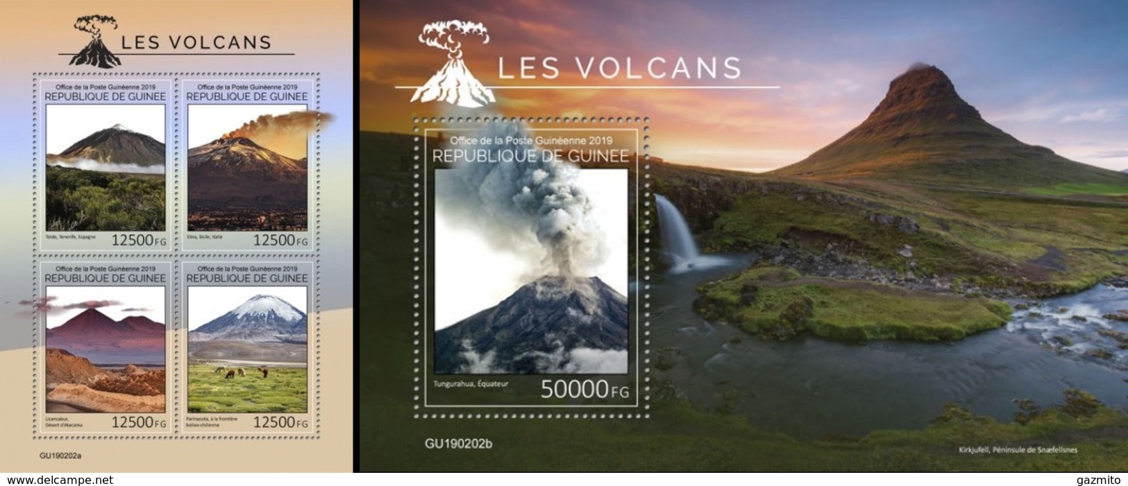 Guinea 2019, Vulcans, 4val In BF +BF - Volcanos