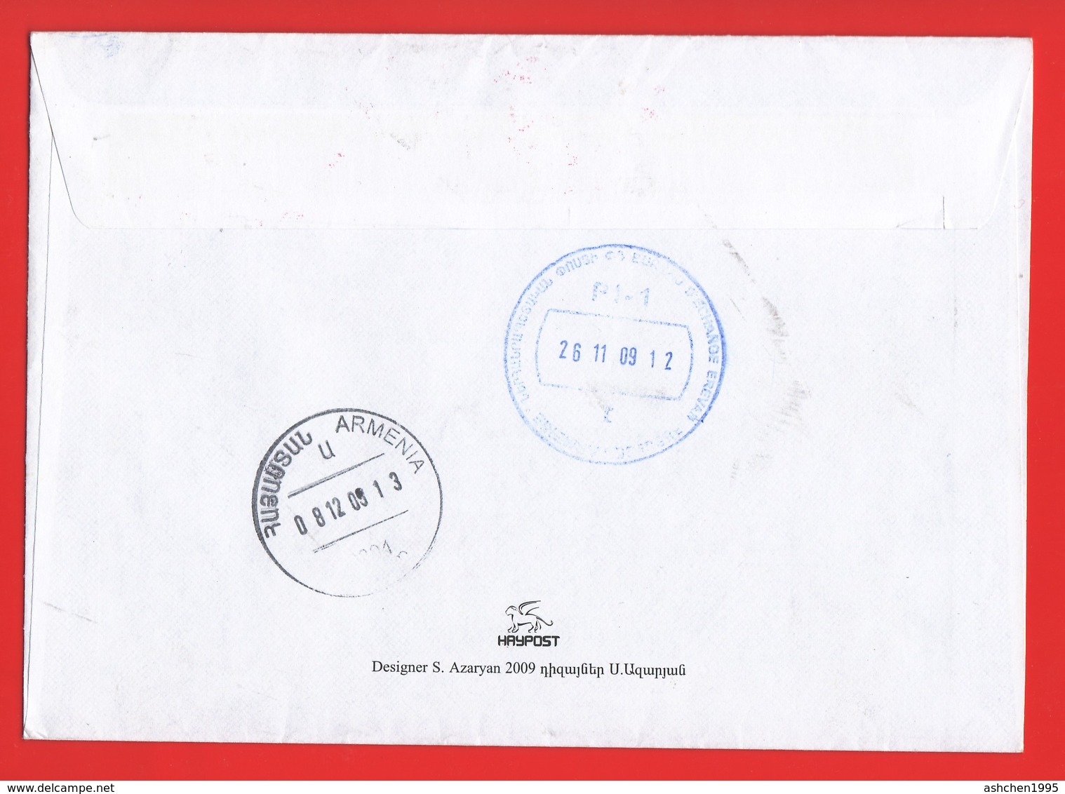 Armenien / Armenie / Armenia 2009, Birth Bicentenary Of Louis Braille (1809- 1852) FDC By Mail, Letter - Armenien