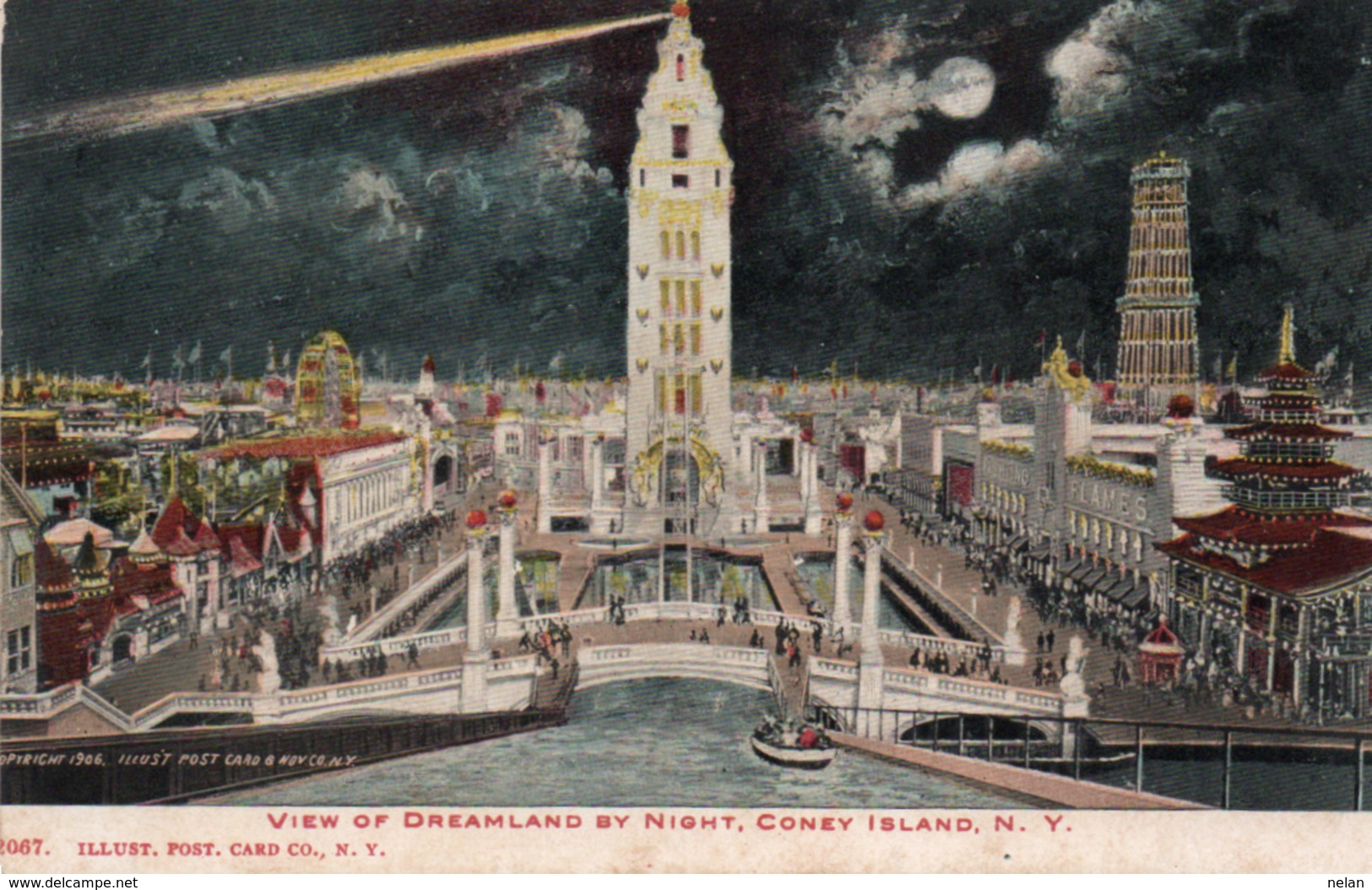 VIEW OF DREAMLAND BY NIGHT-CONEY ISLAND-NON VIAGGIATA-ANNI 1905 CCA - Altri & Non Classificati