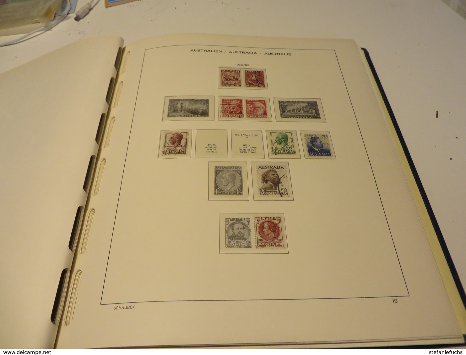 AUSTRALIEN 1913  bis  1976  Posten  o /  ** /   MARKEN  auf  SCHAUBEK - VORDRUCK  im. BINDER