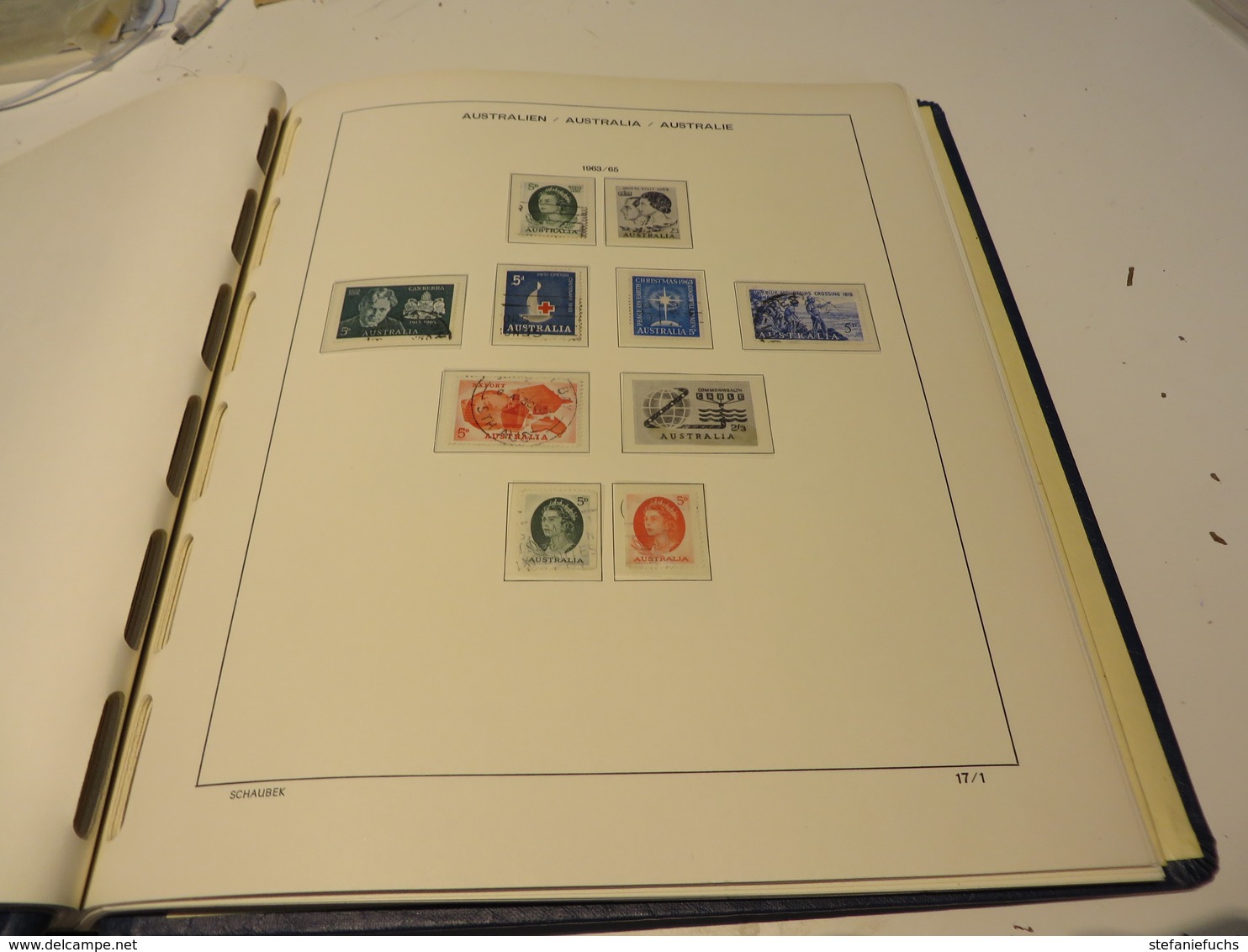 AUSTRALIEN 1913  bis  1976  Posten  o /  ** /   MARKEN  auf  SCHAUBEK - VORDRUCK  im. BINDER