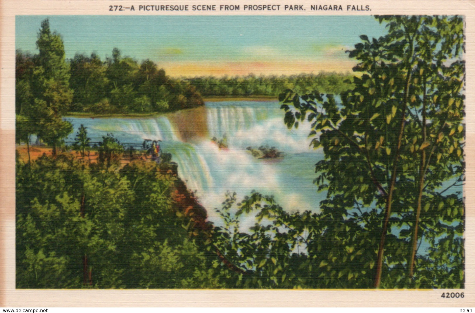 A PICTURESQUE SCENE FROM PROSPECT PARK-NIAGARA FALLS-NON VIAGGIATA - Niagara Falls