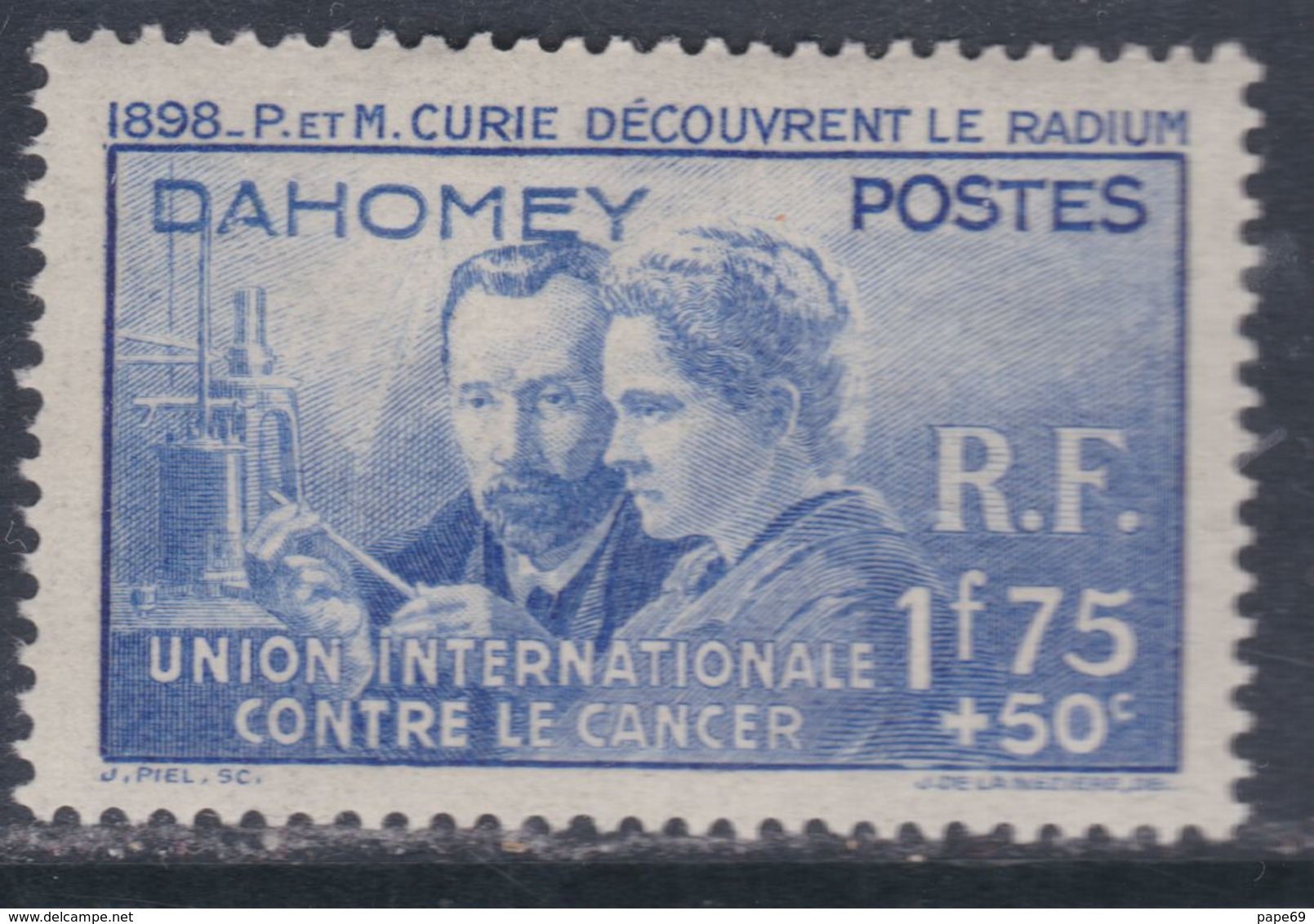 Dahomey  N° 109 X  Pierre Et Marie Curie Trace De Charnière Sinon  TB - Autres & Non Classés