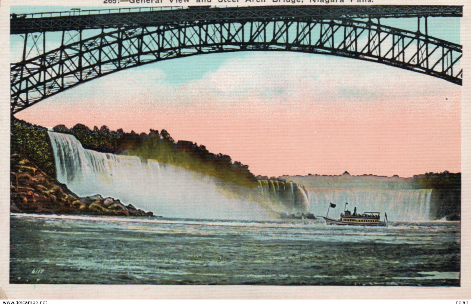 GENERAL VIEW AND STEEL ARCH BRIDGE- NIAGARA FALLS-NON VIAGGIATA - Viste Panoramiche, Panorama