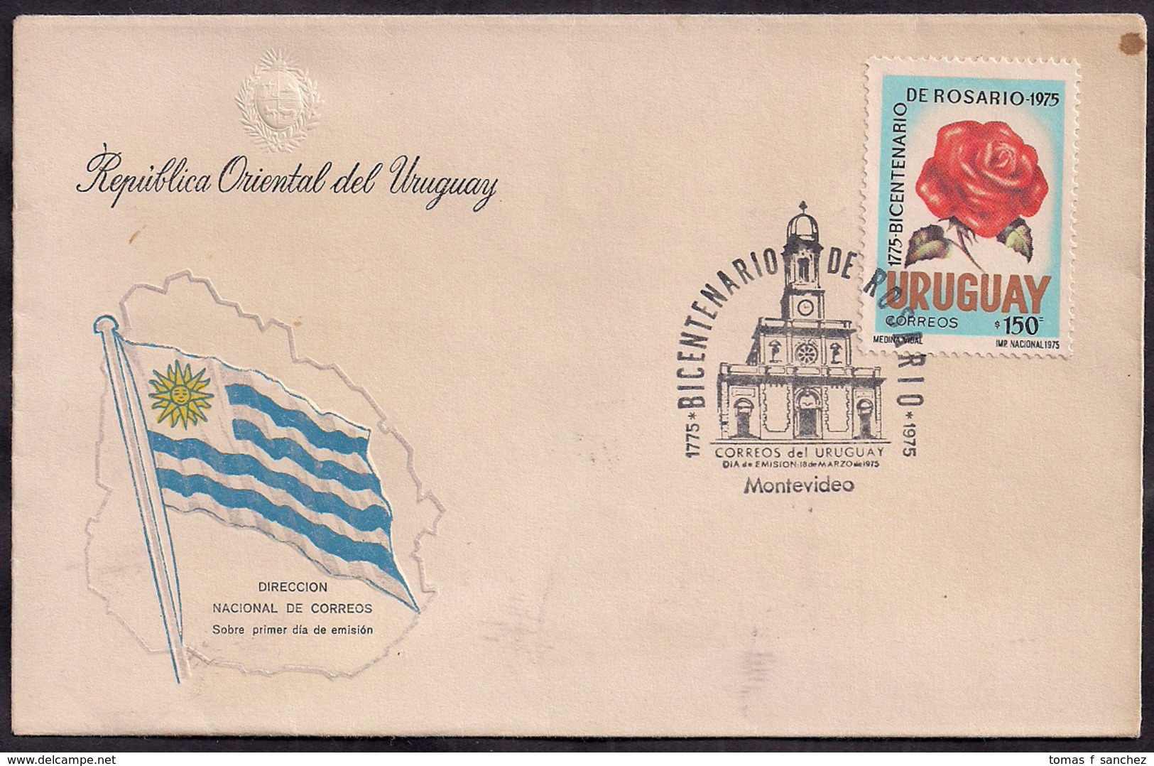 Uruguay - 1975 -  FDC - Bicentenaire De Rosario 1775/1975 - Uruguay