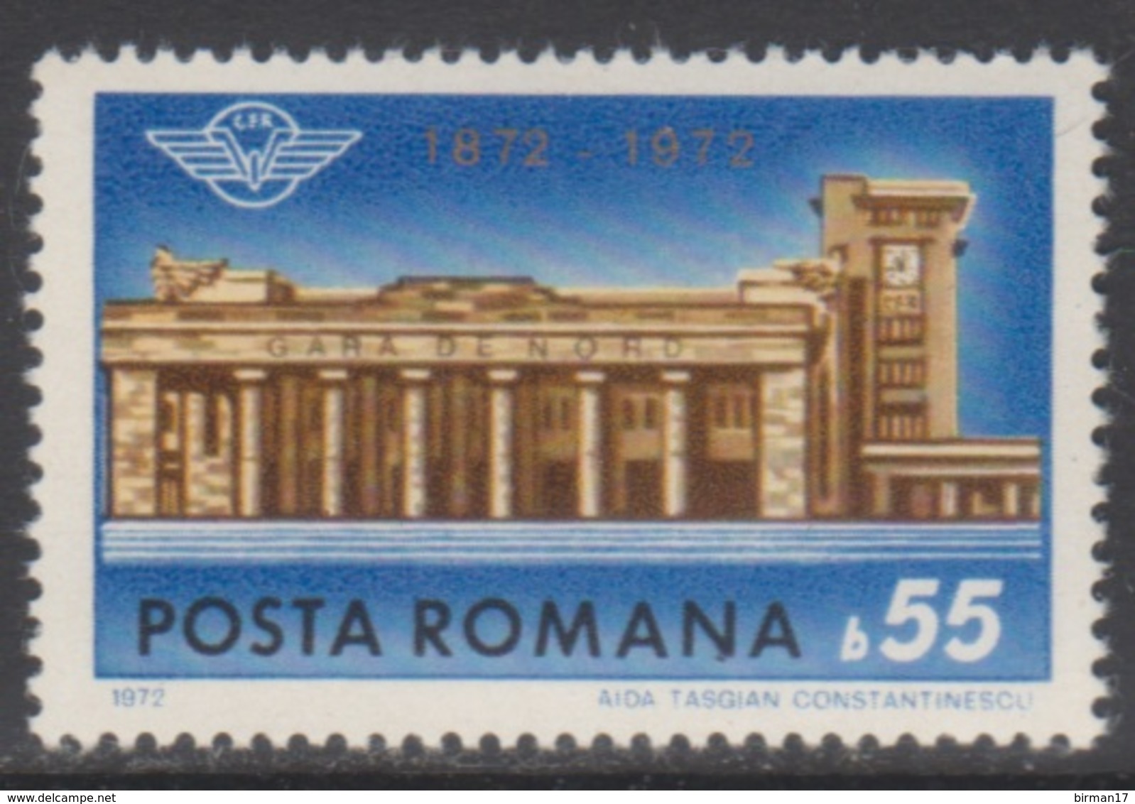 ROUMANIE 1972 1 TP Centenaire De La Gare Du Nord à Bucarest N° 2697 Y&T Neuf ** - Ungebraucht