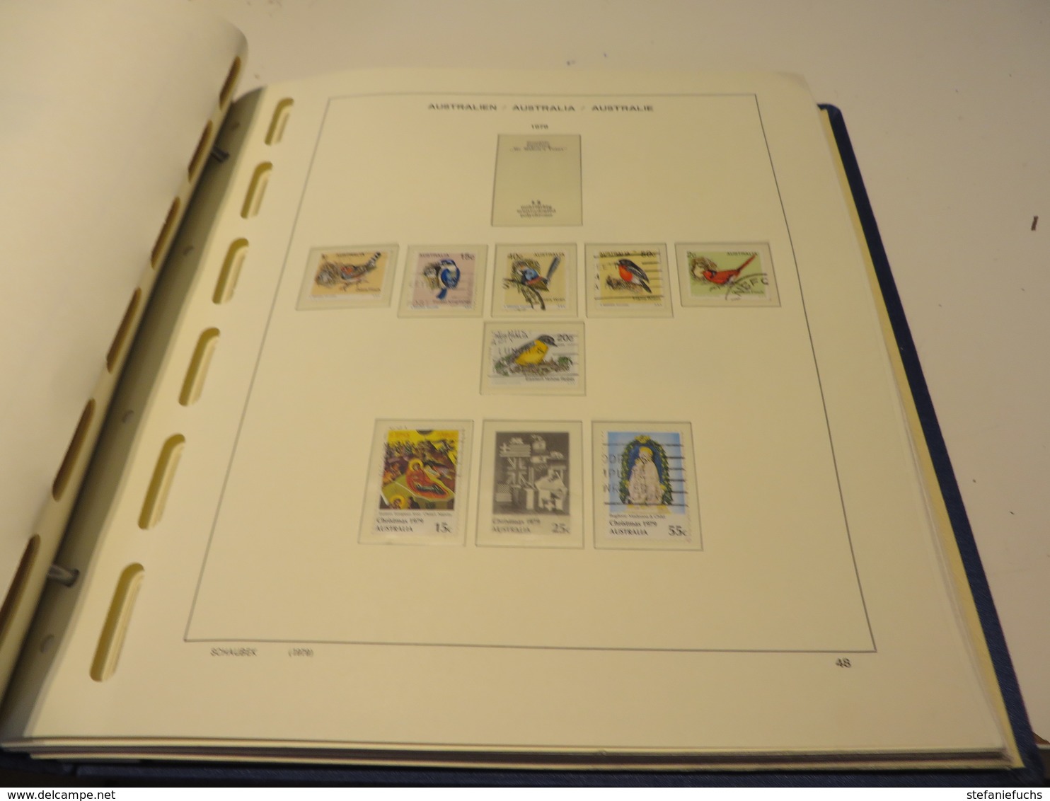 AUSTRALIEN 1977  bis  1992  Posten  o /  ** /   MARKEN  auf  SCHAUBEK - VORDRUCK  im. BINDER