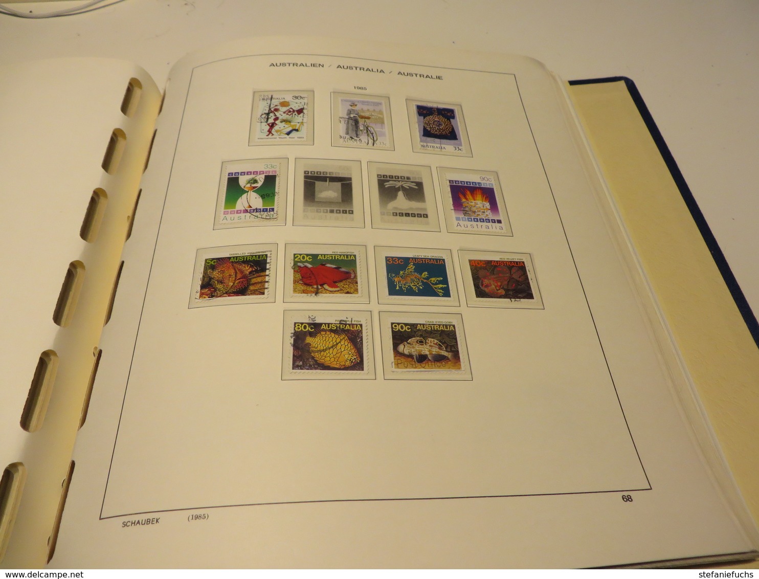 AUSTRALIEN 1977  bis  1992  Posten  o /  ** /   MARKEN  auf  SCHAUBEK - VORDRUCK  im. BINDER