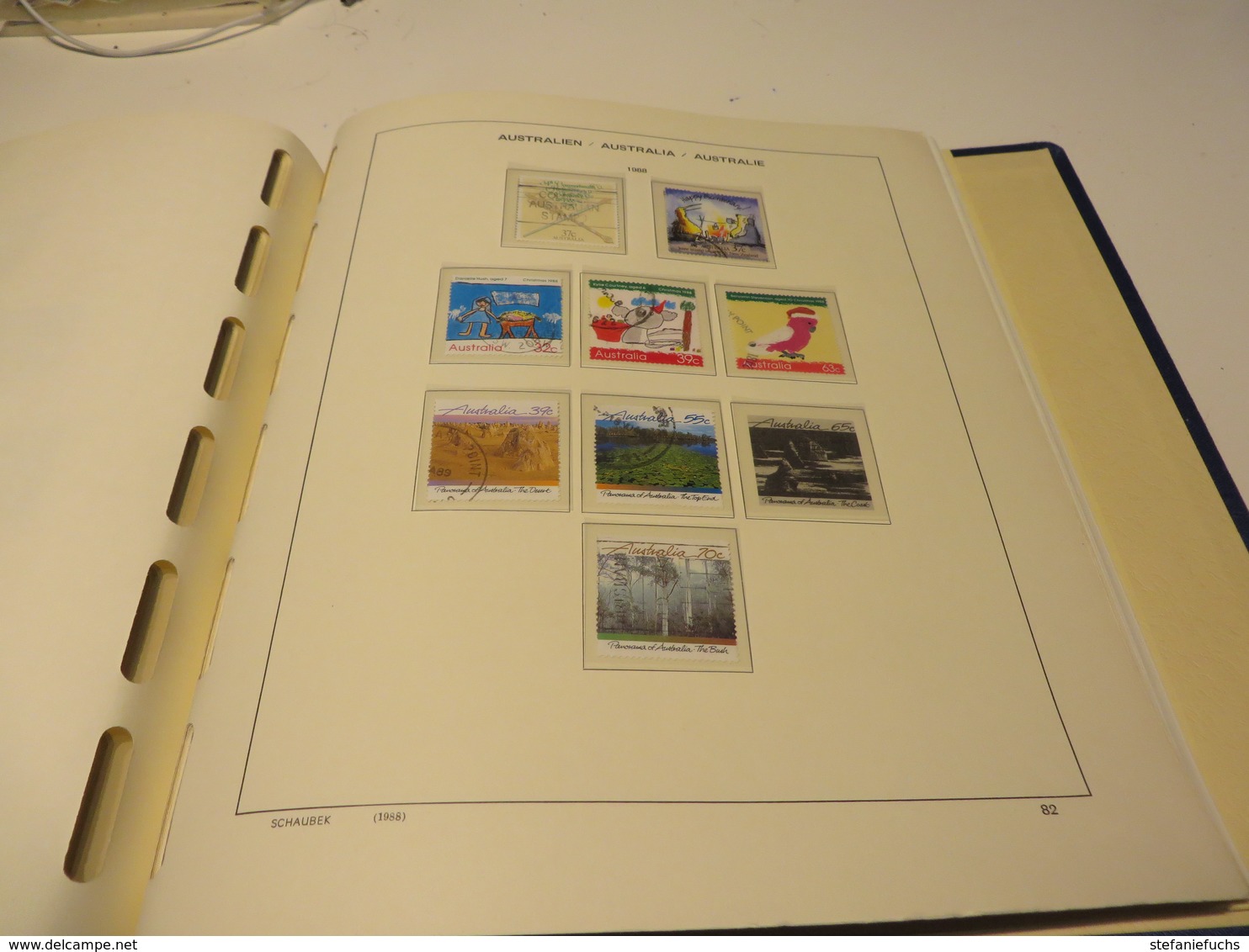 AUSTRALIEN 1977  bis  1992  Posten  o /  ** /   MARKEN  auf  SCHAUBEK - VORDRUCK  im. BINDER