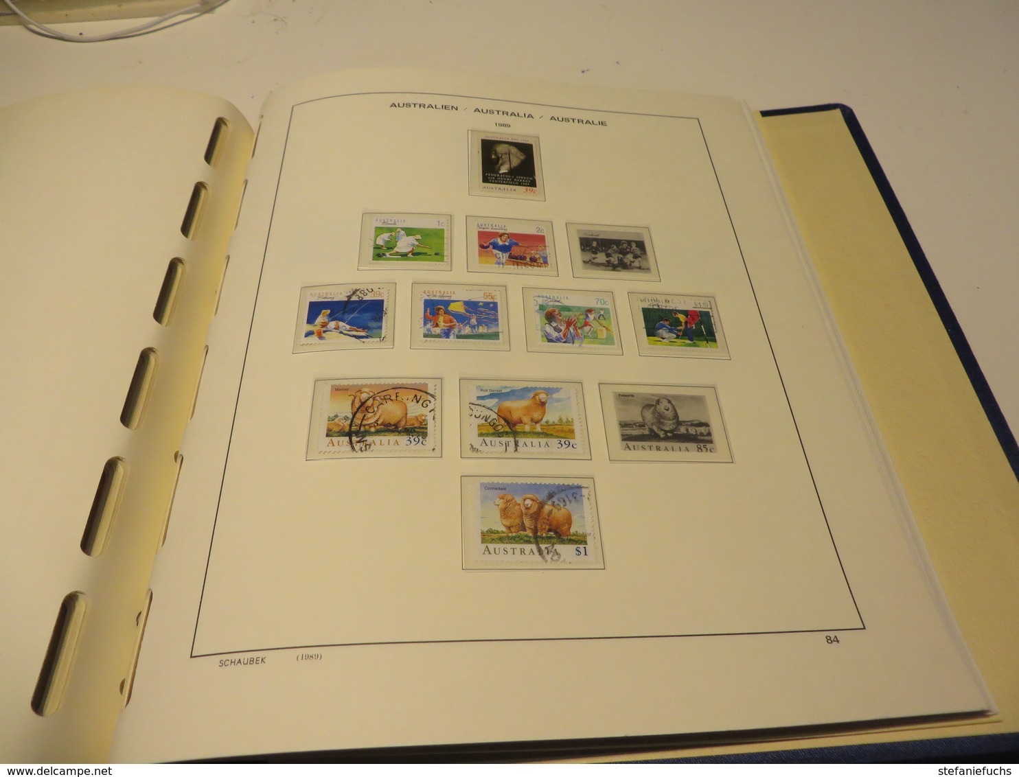 AUSTRALIEN 1977  bis  1992  Posten  o /  ** /   MARKEN  auf  SCHAUBEK - VORDRUCK  im. BINDER