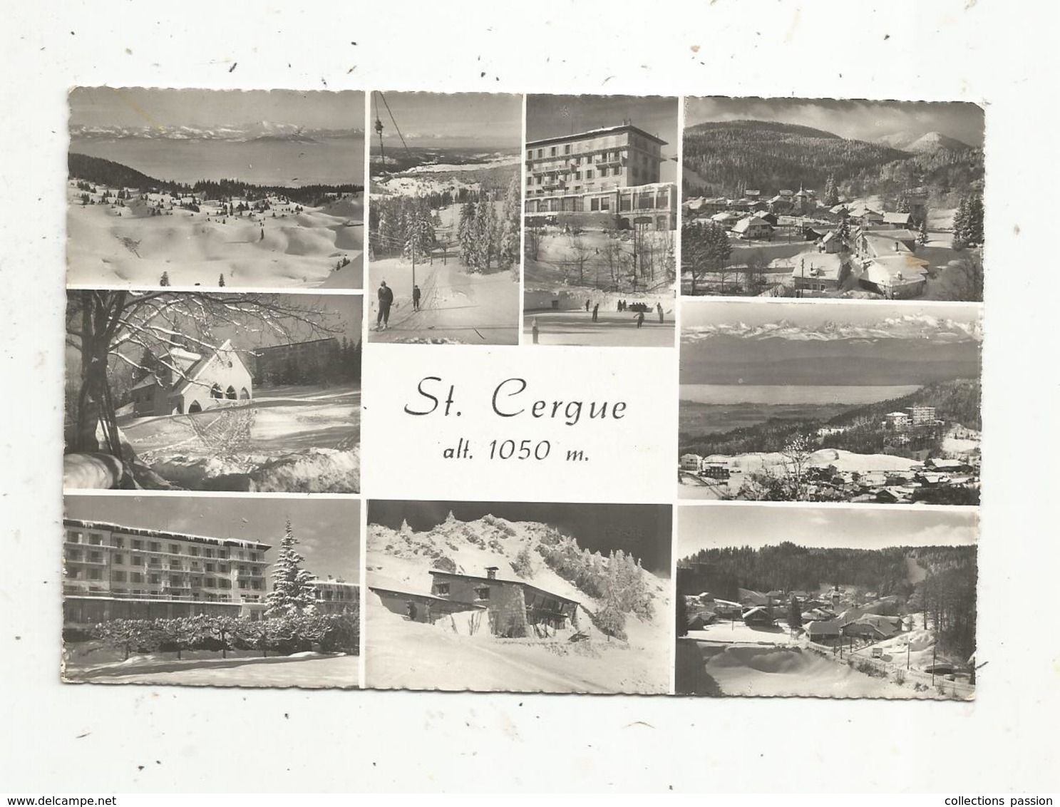 Cp , Suisse ,  VD , ST CERGUE ,  Vierge ,multi Vues ,  Ed. Bovey - Saint-Cergue