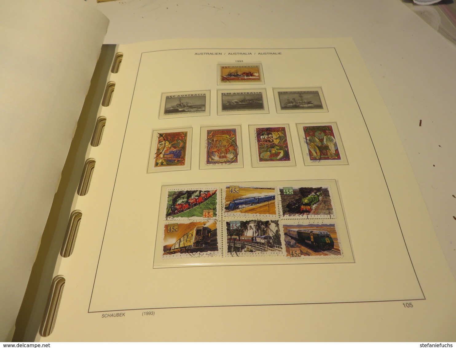 AUSTRALIEN 1993  Bis  2001  Posten  O /  ** /   MARKEN  Auf  SCHAUBEK - VORDRUCK  Im. BINDER - Sammlungen (im Alben)