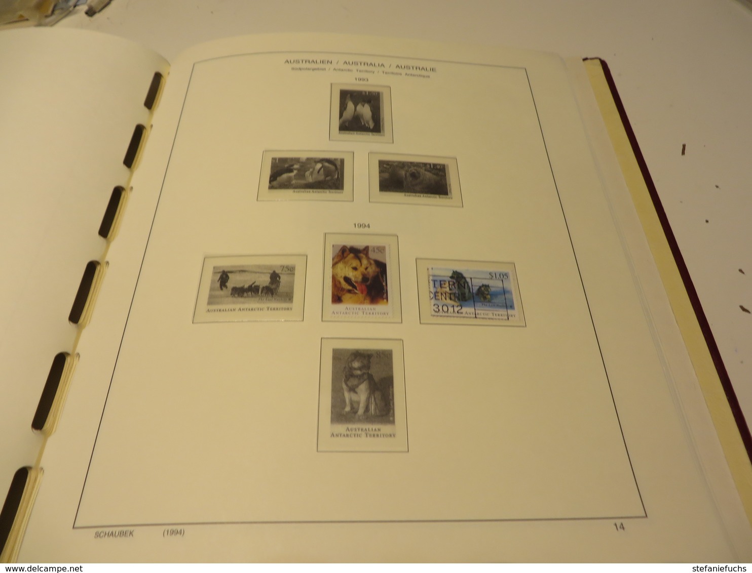 AUSTRALIEN /  ANTARTIC  1957/61  bis  1999  Posten  o /  ** /   MARKEN  auf  SCHAUBEK - VORDRUCK  im. BINDER