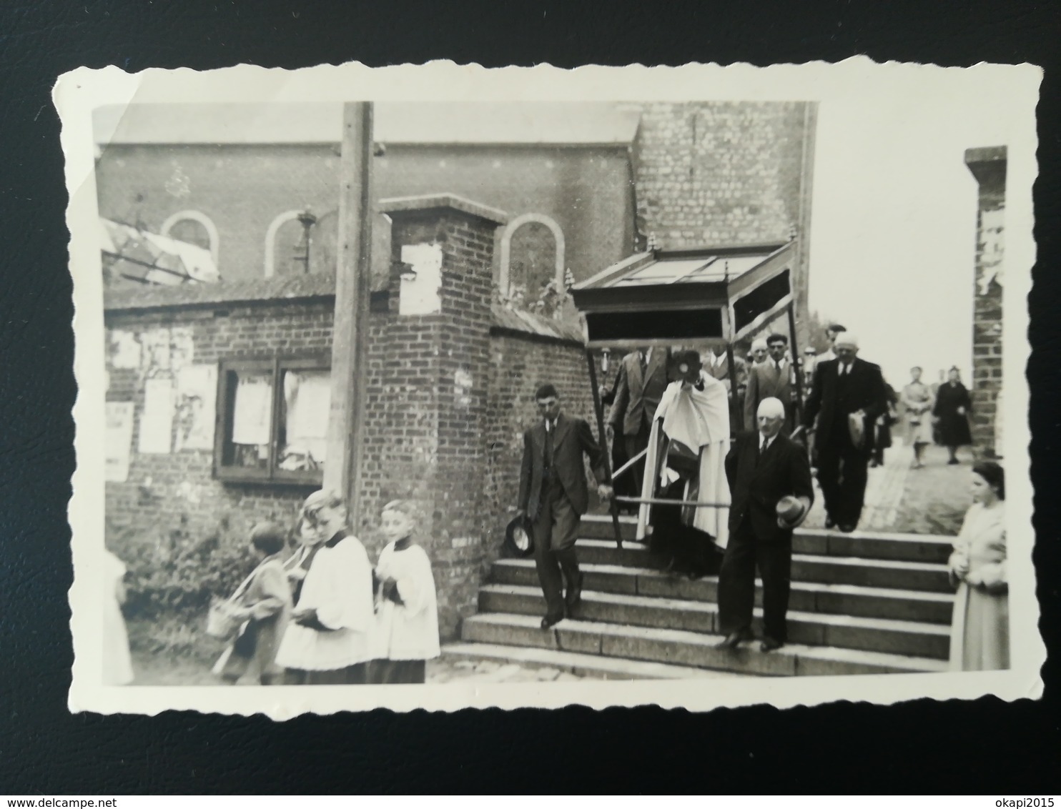 GÉROMPONT AOÛT 1952 PROCESSION SITUATION À DÉTERMINER BELGIQUE WALLONIE BRABANT WALLON RAMILLIES 4 PHOTOS ORIGINALES - Ramillies