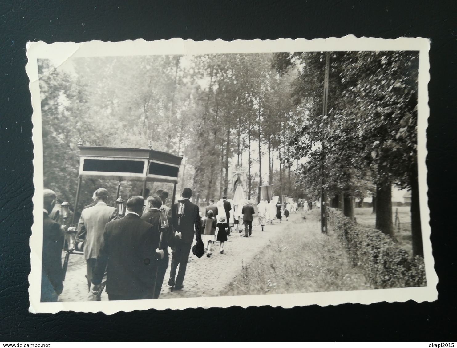 GÉROMPONT AOÛT 1952 PROCESSION SITUATION À DÉTERMINER BELGIQUE WALLONIE BRABANT WALLON RAMILLIES 4 PHOTOS ORIGINALES - Ramillies